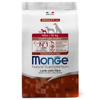 MONGE сухой корм 800г Dog Puppy Speciality Mini для щенков мелких пород ягненок с рисом и картофелем 1518