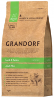 СКИДКА6% GRANDORF DOG сухой корм 1кг ADULT MINI низкозерновой корм для собак мини пород ягненок с индейкой,цена до скидки-1755,00,новая цена-