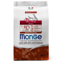 MONGE сухой корм 800г Dog Adult Speciality Mini для собак мелких пород ягненок с рисом и картофелем 1532