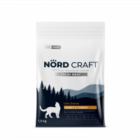 NORD CRAFT сухой 1,5кг Sterilised для стерилизованных кошек кролик/индейка 