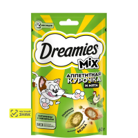 Dreamies лакомство для кошек 60гр Микс курица с мятой