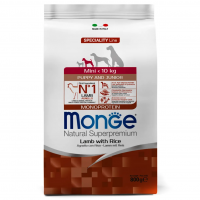 MONGE сухой корм 2,5кг Dog Puppy Speciality Mini для щенков мелких пород ягненок с рисом и картофелем 1525
