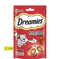 Dreamies лакомство для кошек 60гр индейка