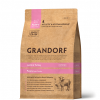 СКИДКА6% GRANDORF DOG сухой корм 1кг PUPPY ALL BREEDS низкозерновой корм для щенков старше 3 недель всех пород ягненок с индейкой,цена до скидки-1755,00,новая цена-