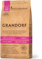 СКИДКА6% GRANDORF DOG сух. 3кг ADULT MED&MAXI низкозер.д/собак сред/круп.пород индейка,цена до скидки-4149,00,новая цена-