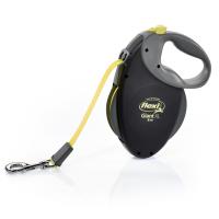 FLEXI Neon XL Рулетка для собак (от 50кг) 8 м ремень черная