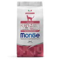 MONGE сухой корм 1,5кг Cat Мonoprotein Sterilised сухой корм для стерилизованных кошек с говядиной 5524