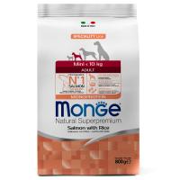 MONGE сухой корм 800г Dog Adult Speciality Mini для собак мелких пород лосось с рисом 1563