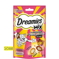 Dreamies лакомство для кошек 60гр Микс говядина с сыром