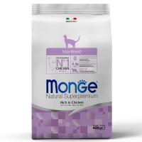 MONGE сухой корм 400г Cat Sterilised для стерилизованных кошек курица 1921 