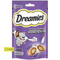 Dreamies лакомство для кошек 60гр молочный коктейль