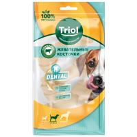 TRIOL DENTAL /10151061/ косточки жевательные для собак узловые белые 10см, 100г уп.3шт, пакет 
