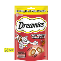 Dreamies лакомство для кошек 140гр индейка