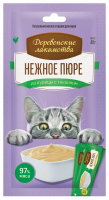 Деревенские лакомства для кошек Нежное пюре из курицы 10г