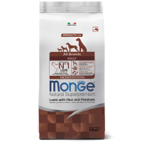 MONGE сухой корм 2,5кг Dog Adult Speciality для собак всех пород ягненок с рисом и картофелем 1310