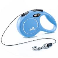 FLEXI New Classic XS Рулетка для собак (до 8кг) 3 м трос синяя 022412