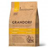 СКИДКА6% GRANDORF DOG сухой корм 3кг ADULT MINI PROBIOTIC низкозерновой корм для собак мини пород 4 мяса с пробиотиками,цена до скидки-4255,00,новая цена-