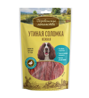 Деревенские лакомства для собак Утиная соломка нежная 90г