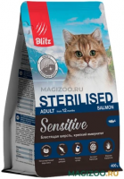 BLITZ сухой корм 400г Sensitive Sterilised для стерилизованных кошек с лососем