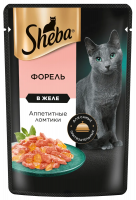 Sheba пауч 75г ломтики в желе для кошек форель