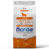 MONGE сухой корм 1,5кг Cat Мonoprotein Sterilised для стерилизованных кошек, утка 1952