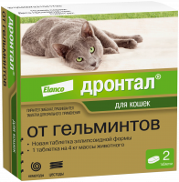 Дронтал таб. антигельм. для кошек 1таб.на 4кг №2 /пирантел ...