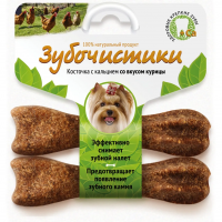Деревенские лакомства для собак Зубочистики для мелких пород до 10кг курица 2*18г