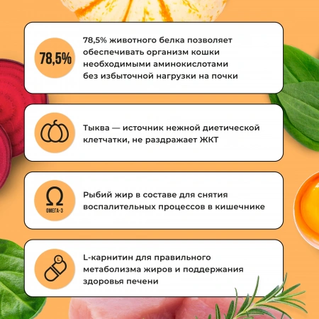 BOWL WOW сух.400г д/кошек чувствит.пищев.индейка, курица, тыква